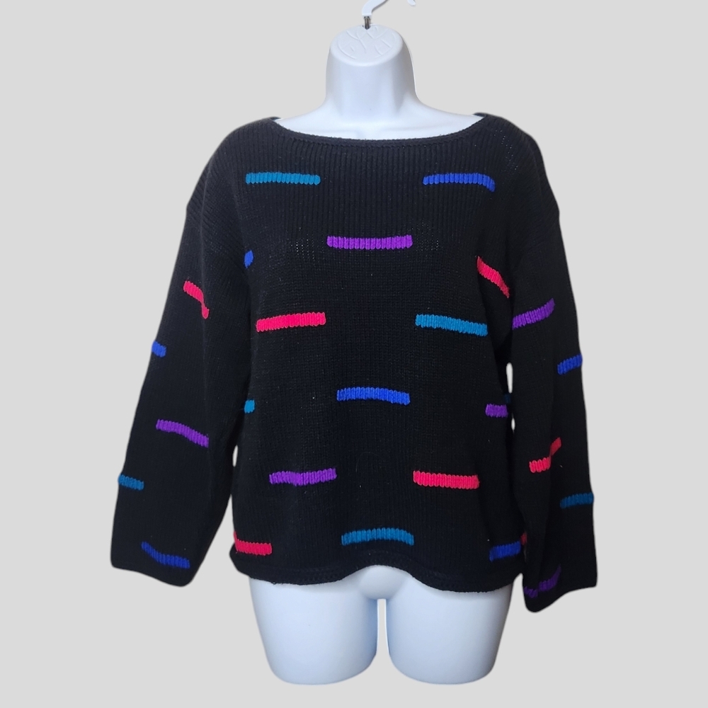 Colours by Alexander Julian Vintage Multicolor Dash Wool Sweater